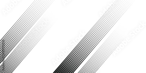Dotted gradient vector illustration, white and black halftone background, horizontal seamless dotted lines, monochrome dots texture backdrop, retro effect. modern