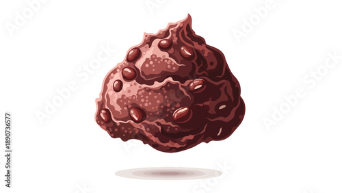 A delightful cartoon illustration of a wholesome vegetable stew vigorously simmering in a rustic brown bowl