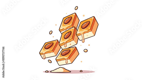 A hand holding a frying pan with a creamy mixture gently bubbling, featuring golden pieces, perfectly illustrating the joy of home cooking and meal