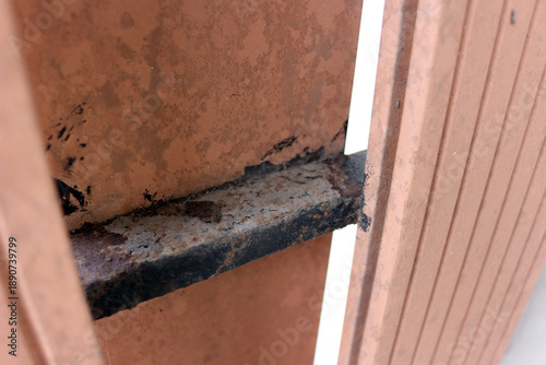 Close up of brown wall with texture