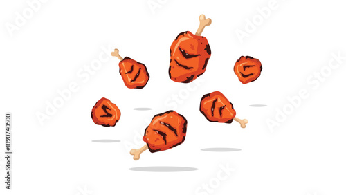 Vibrant green fruit tree illustration with lush foliage against a clean white backdrop, symbolizing natural growth and refreshing abundance in a