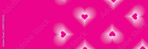 Valentine's day seamless pattern. Pink, red, orange