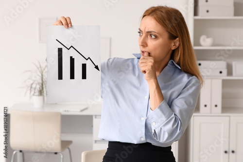 Worried mature businesswoma...