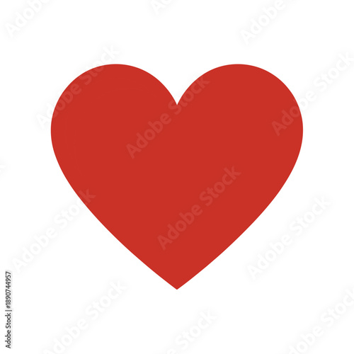 A large red heart symbol on a white background representing love and affection
