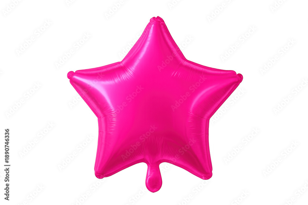 Obraz premium Pink star foil balloon celebrating festive party decor