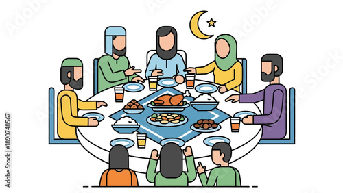 Group of People Gathering Around Table.