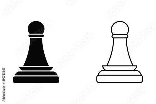 Chess Piece icon theme symbol vector illustration isolated on white background