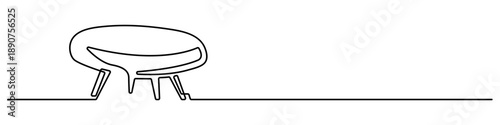 Artistic minimalist line drawing of armchair comfortable seating furniture