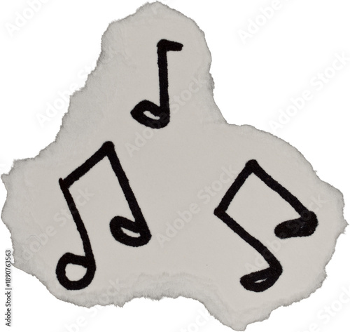 Wallpaper Mural Black And White Grunge Ripped Paper Music Sheets Doodle Torontodigital.ca