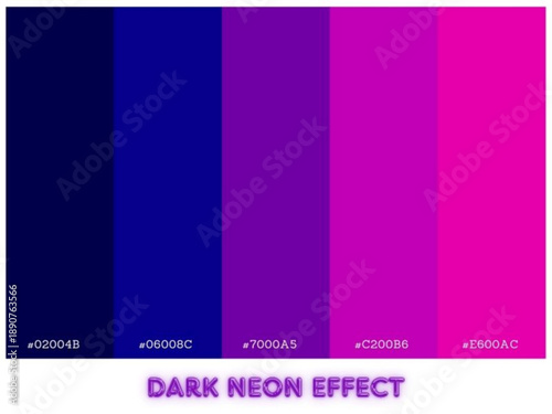 Photos Neon color palette driven by bold glow and high energy tones