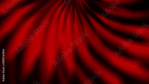 Abstract Red Radial Rays Motion Background with Elegant Fanned Texture and Smooth Seamless Loop Animation on Black