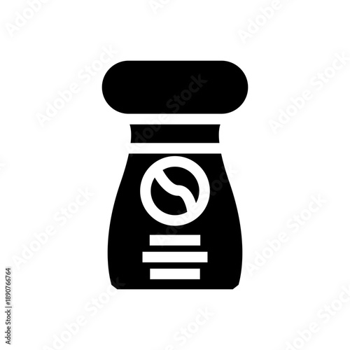 instant coffee package vector symbol glyph icon
