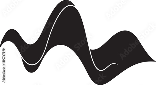 Abstract black vector inkblot shapes, dynamic silhouette elements isolated on transparent background. Ideal for modern graphic design, artistic compositions