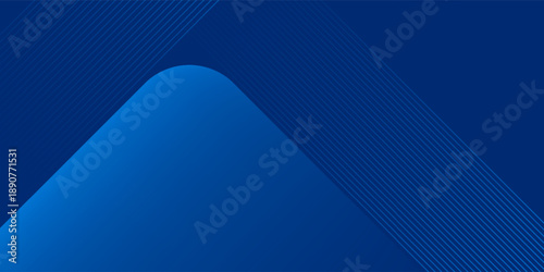 Abstract blue background with glowing geometric lines. Modern blue gradient square shape design. Futuristic technology concept.