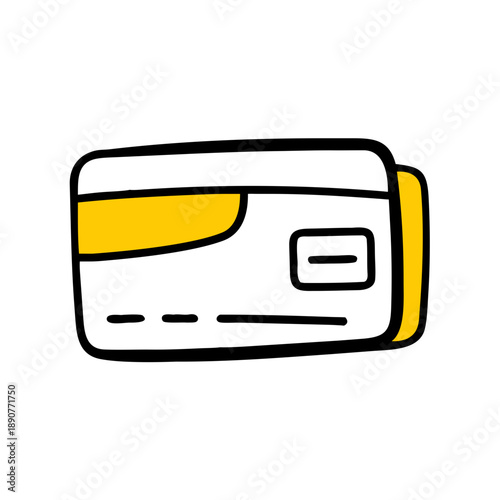 Banking icon – Debit card outline (minimal vector, isolated)
