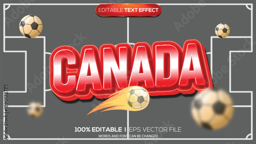 3D text effect canada World Cup participants