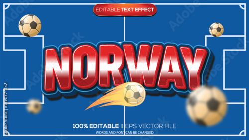 3D text effect norway World Cup participants