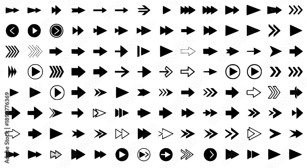 Naklejka premium Simple Black Arrow Collection
