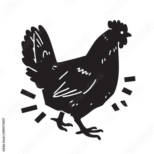 various style of chicken illustration