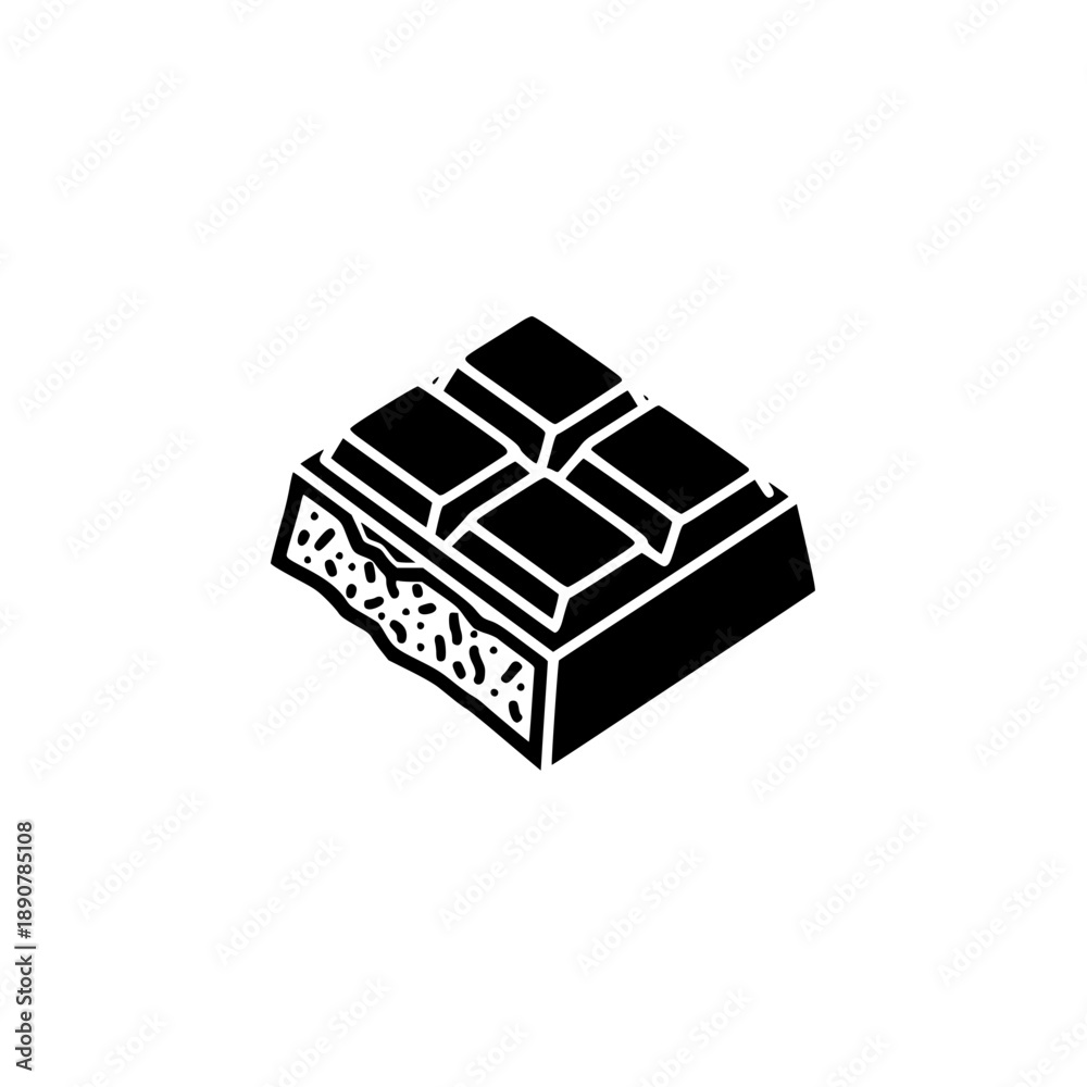 Obraz premium chocolate bar vector icon