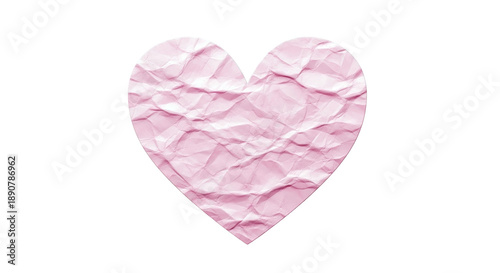 Wallpaper Mural Pink Crumpled Paper Heart Torontodigital.ca