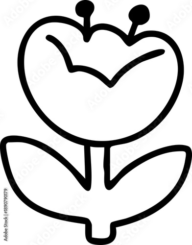 Easter cartoon, bunny, spring flowers, tangible elements, hand-drawn illustrations.