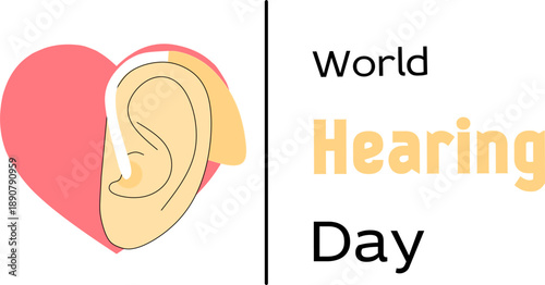 World Hearing Day illustration vector 