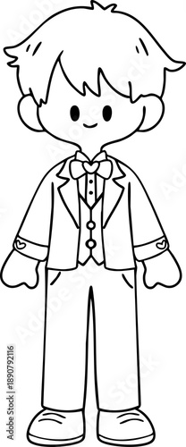 Cartoon for children, Valentine's Day, love, romantic elements, hand-drawn illustrations.