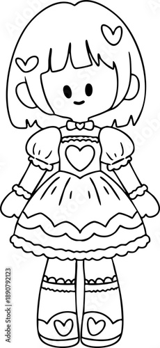 Cartoon for children, Valentine's Day, love, romantic elements, hand-drawn illustrations.