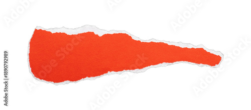 Wallpaper Mural Orange torn paper wide banner strip tapered to right, isolated on transparent background Torontodigital.ca