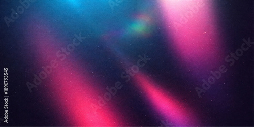 An abstract background features a bright wave of colorful lights and blue energy patterns glowing against a dark black space to create a dynamic motion design with a purple shine