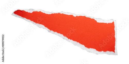 Wallpaper Mural Diagonal orange torn paper strip with ripped edges, isolated on transparent background Torontodigital.ca