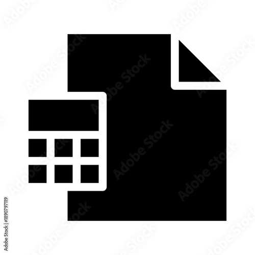 accounting glyph icon