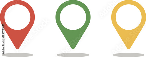 Map pointer icon design showing GPS location pin for navigation tracking maps and location based services