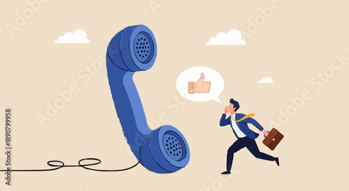 Phone Call And Business Man