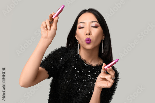 Beautiful Asian woman with ...