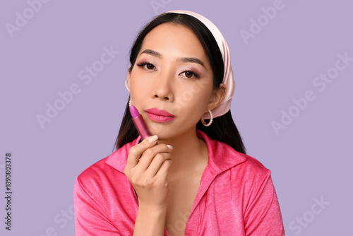 Beautiful Asian woman with ...