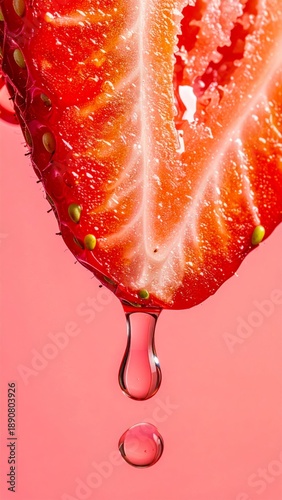Strawberry Half with Flowing Clear Gel