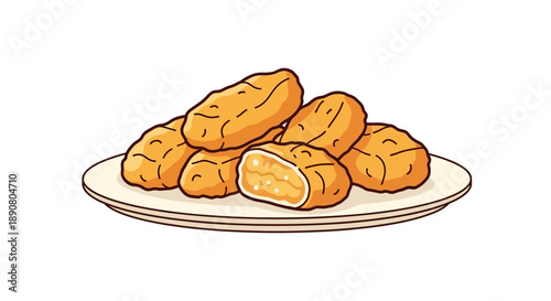 Delicious sweet potato fries on a plate, crispy and golden