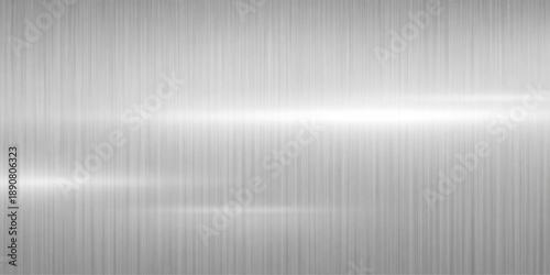 A polished silver stainless steel plate features a brushed metal texture with a shiny metallic gray aluminum surface design suitable for a sleek chrome wallpaper backdrop