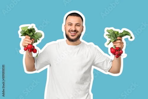 Happy young man with ripe r...