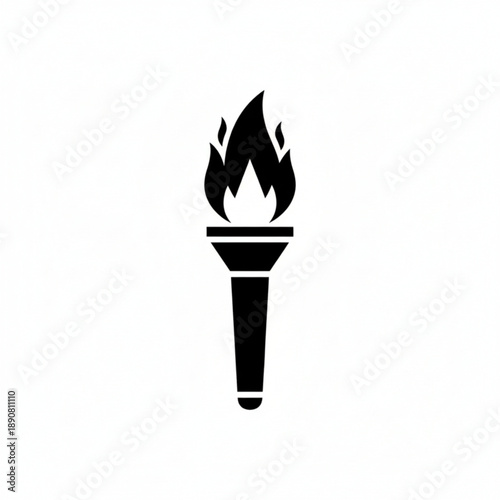 Burning Torch Flame Icon Victory Success Achievement