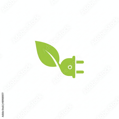 Green Energy Plug Icon Renewable Sustainability Electric