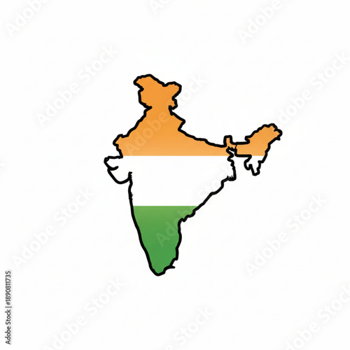 India Map Flag