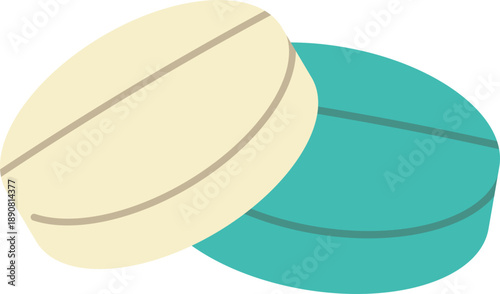 Illustration of Two Pills for Insomnia