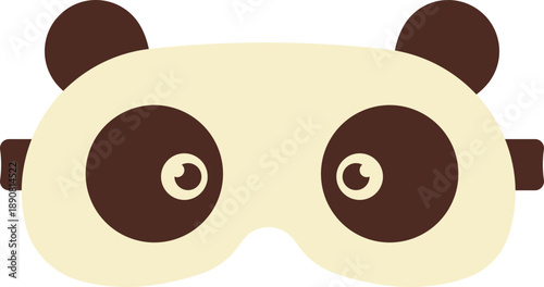 Cute Panda Sleep Mask Illustration