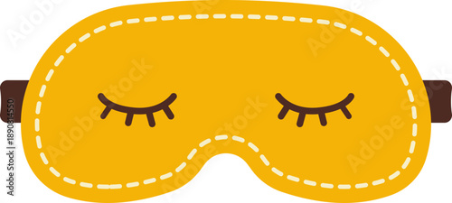 Cartoon Sleep Mask Illustration
