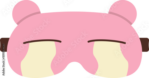 Cute Bear Sleep Mask Illustration