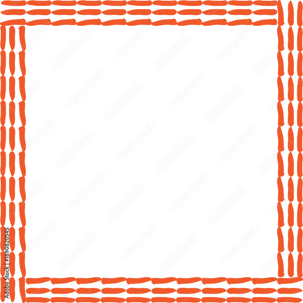 Obraz premium vector illustration design of orange frame border 