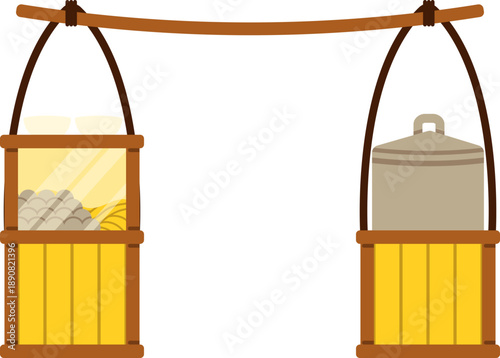 Gerobak Bakso Pikul Warung Makanan Kaki Lima